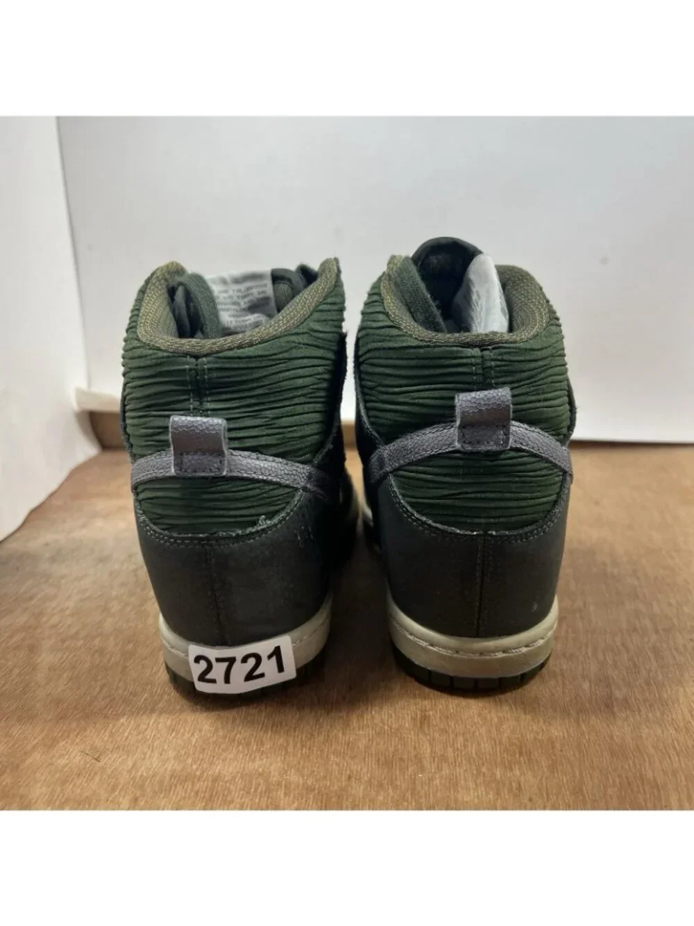 Nike Dunk Sky High Hidden Wedge Sneakers Carbon Green 528899-302 Women’s US 7